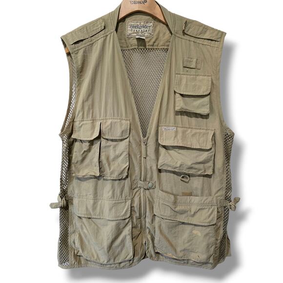 Weekender Traveler Men's Khaki Travel Vest - Traveler Air Vest Size Large - Picture 1 of 12